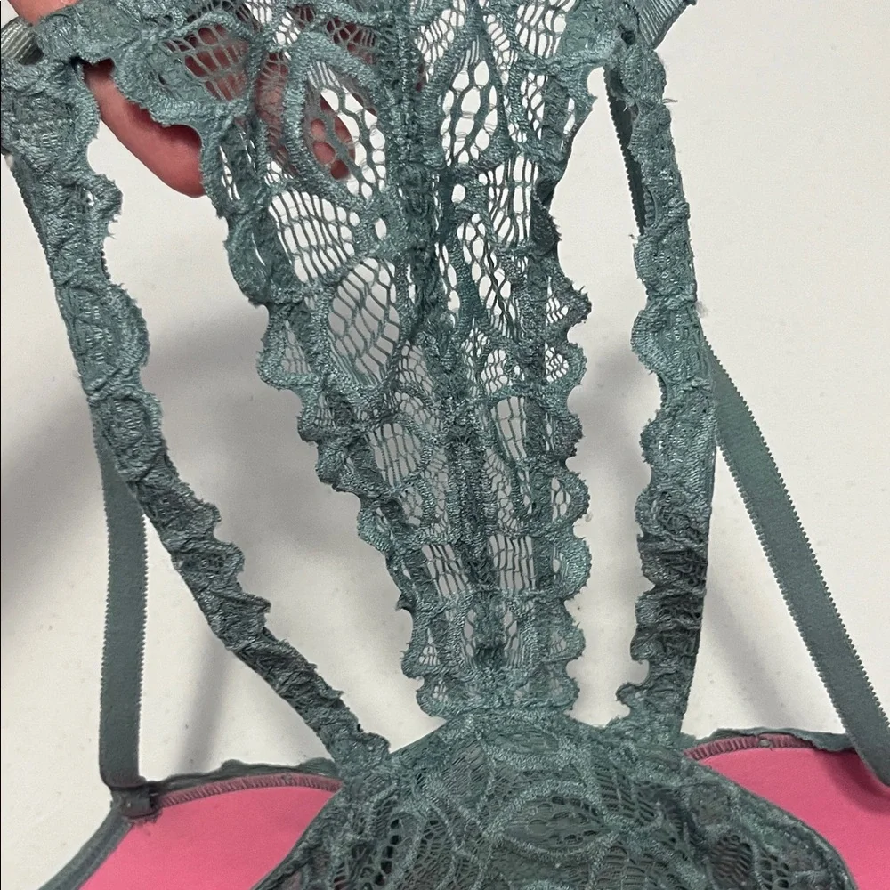 Victoria's Secret Teal Mesh Bra - Picture 5 of 5